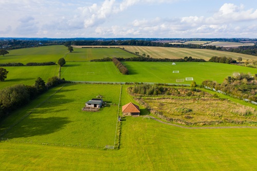 Aerial view of the outdoor classroom
