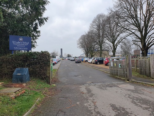 Entrance to the school from Black Horse Lane
